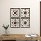 Maple and Jade 16" x 16" Rustic Wall Decor in Gold and Black (Set of 4), , large