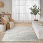 Nourison Pure Angles Ivory and Blue 3"9" x 5"9" Area Rug, , large