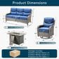 Sunwell Garden 4-Piece Firepit Set in Navy, , large