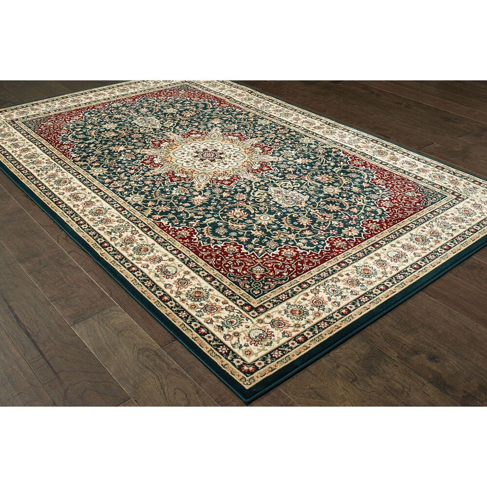 Oriental Weavers Kashan 119U1 7&#39;10&quot; x 10&#39;10&quot; Navy Area Rug, , large