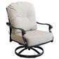 GatherCraft Geneva Patio Club Swivel Rocker with Cushion in Linen Beige, , large