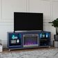 Ameriwood Home Lumina Deluxe Fireplace TV Stand in Navy, , large