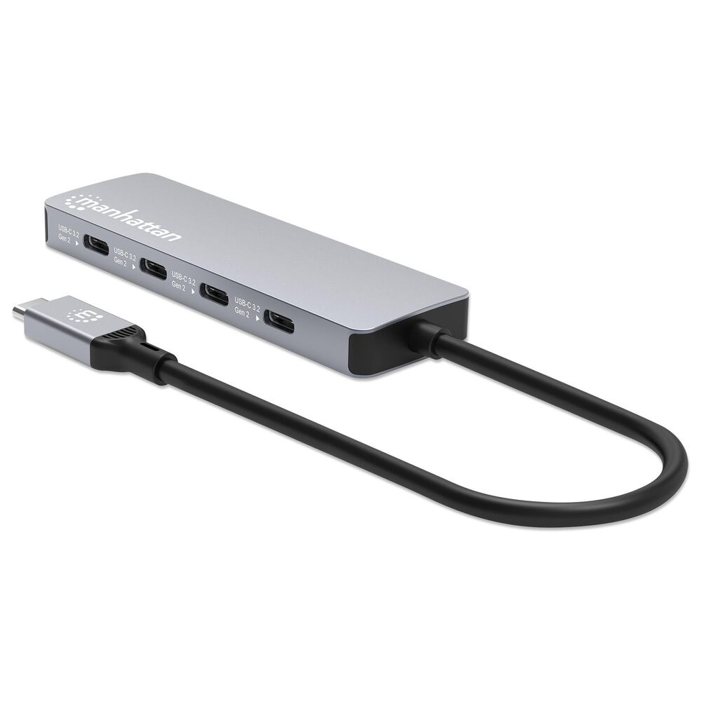 Manhattan 4-Port 10G USB-C Hub in Space Gray, , large