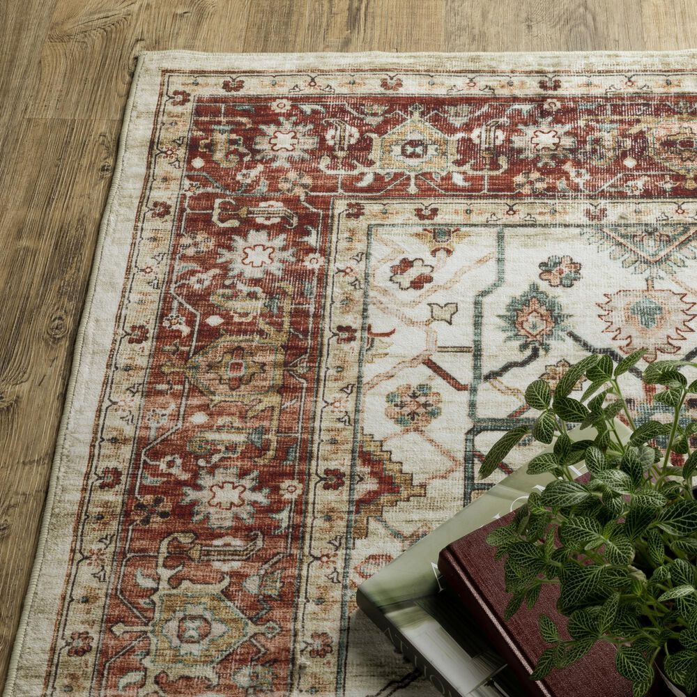 Oriental Weavers Sumter 2&#39; x 3&#39; Ivory and Red Area Rug, , large