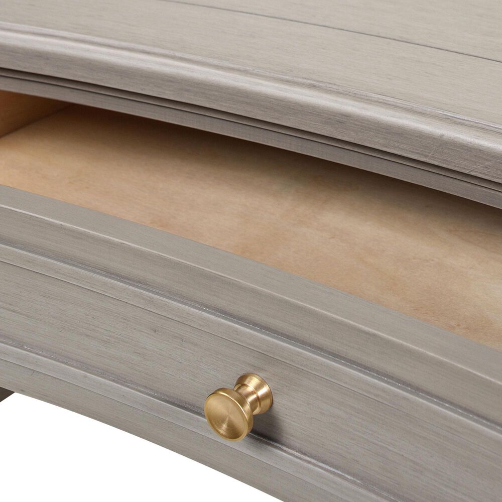 Hearth and Haven Dauphin Executive Desk in Grey and Gold, , large