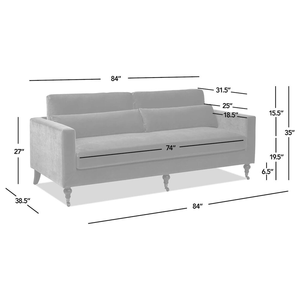 Jennifer Taylor Home Elliot Stationary Sofa in Olive Green Velvet, , large
