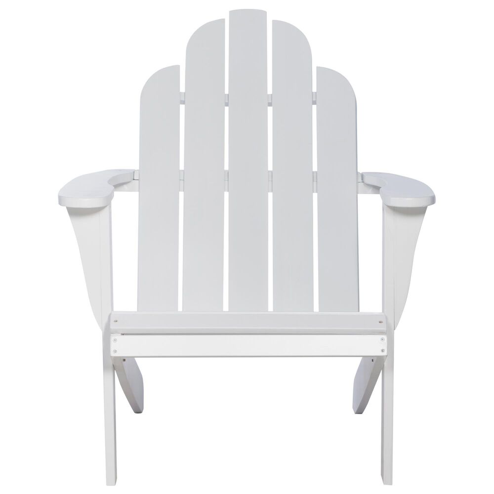 Linon Home Decor Adirondack Patio Chair in White, , large