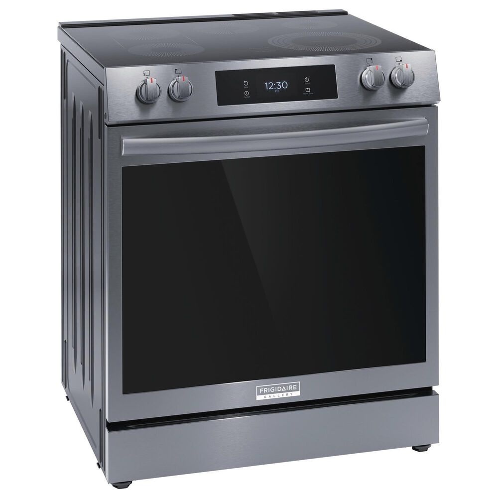 Frigidaire Gallery 30&quot; Front Control Electric Range with Total Convection in Black Stainless Steel, , large