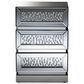 Baxton Studio Sabrina Mirrored 3-Drawer End Table in Silver, , large