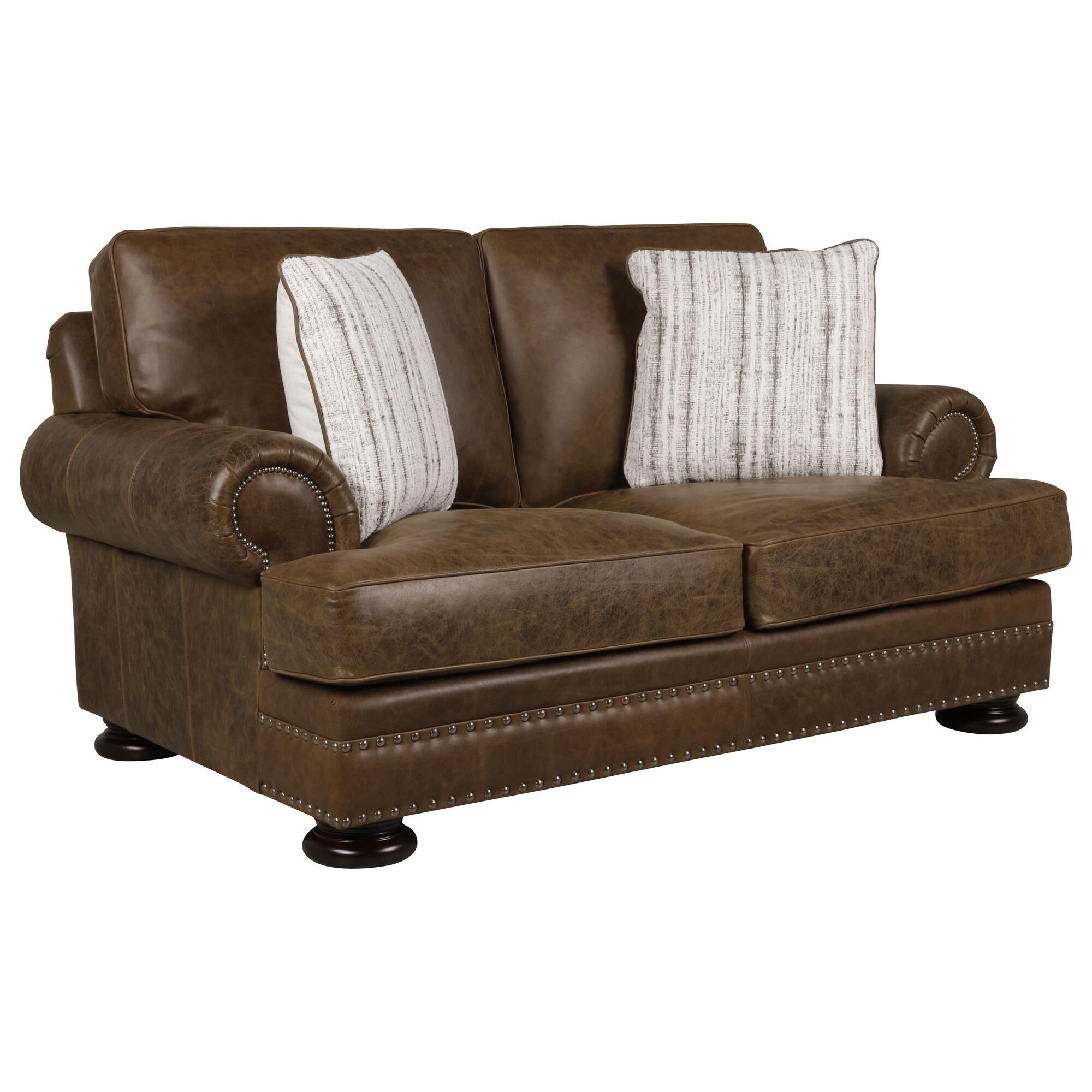 Bernhardt leather loveseat hot sale