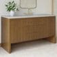 James Martin Hudson 60" Single Bathroom Vanity in Honey Oak with 3 cm Lime Delight Silestone Top and Rectangular Sink, , large