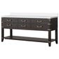 Lexora Home Norwalk 72" Double Bathroom Vanity in Brown Oak with White Cultured Marble Top  and Rectangle Sink, , large