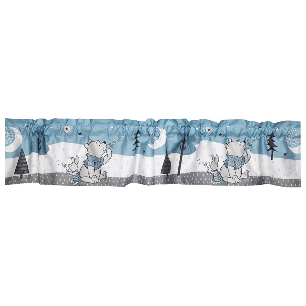 Lambs and Ivy Pooh Bear Window Valance in Blue and White, , large
