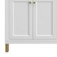 James Martin Vanities Chicago 72" Double Bathroom Vanity in Glossy White with 3 cm Carrara White Marble Top and Rectangular Sinks, , large