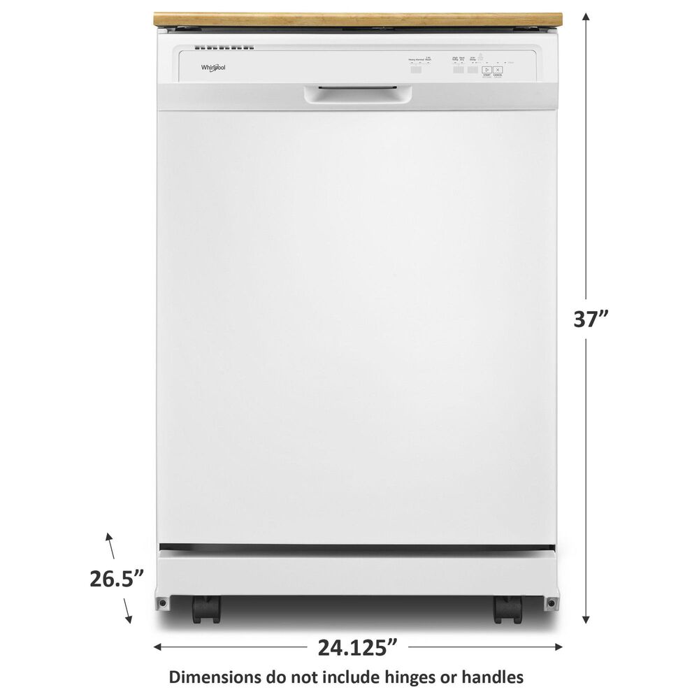 Whirlpool Portable Heavy-Duty Dishwasher with1-hour Wash Cycle in White, , large