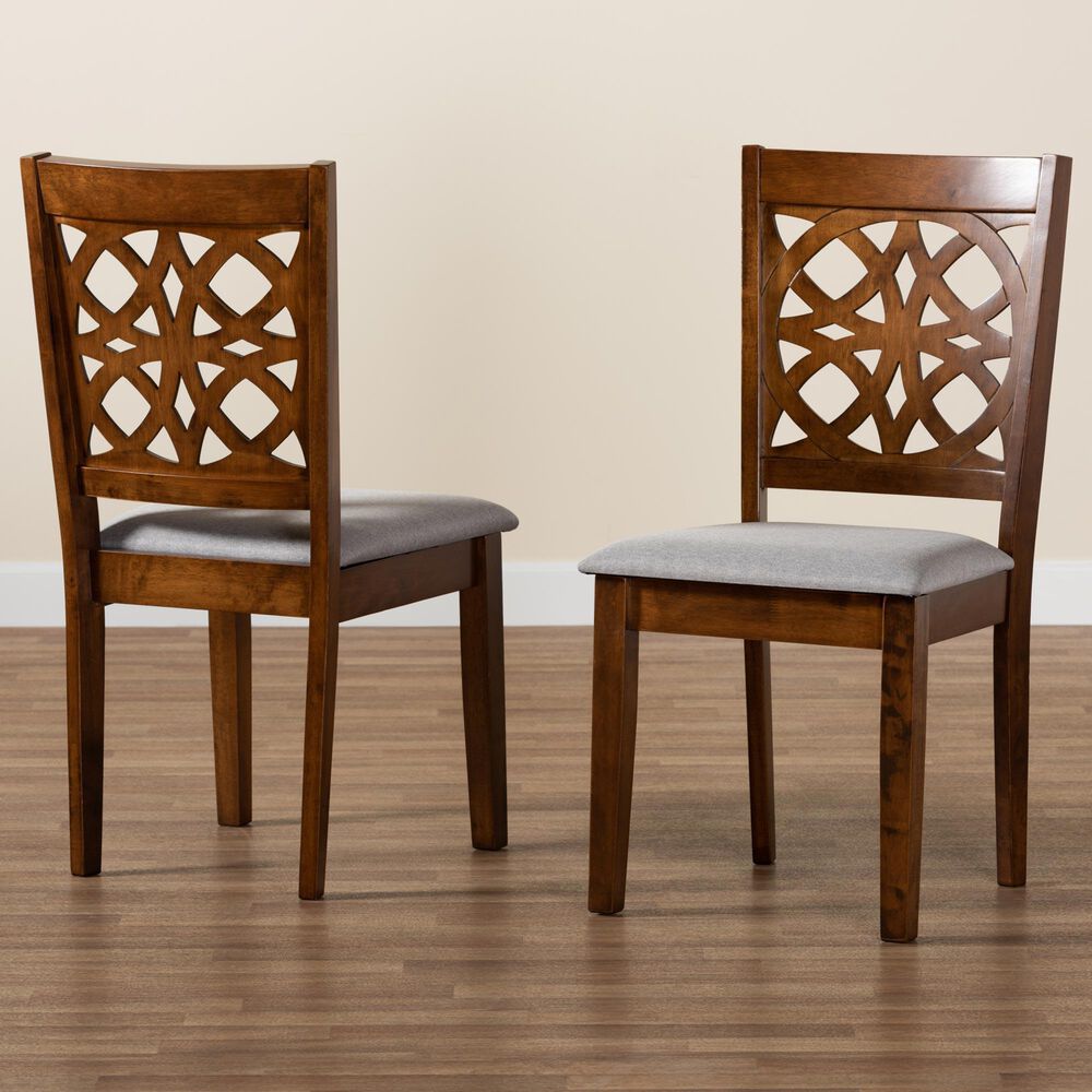 Baxton Studio Abigail Side Chair in Walnut Brown (Set of 2), , large