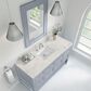 James Martin Vanities Breckenridge 60" Single Bathroom Vanity in Serenity Blue with 3 cm Victorian Silver Quartz Top, Rectangular Sink and FreePower Wireless Charger, , large
