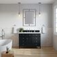 James Martin Vanities Brittany 48" Single Bathroom Vanity in Black Onyx with 3 cm Lime Delight Quartz Top and Rectangular Sink, , large