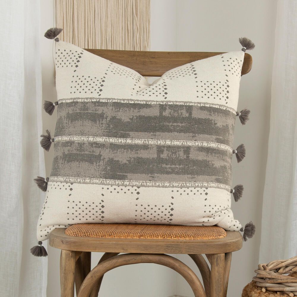 Rizzy Home Donny Osmond 20" Poly Filled Pillow in Charcoal, , large