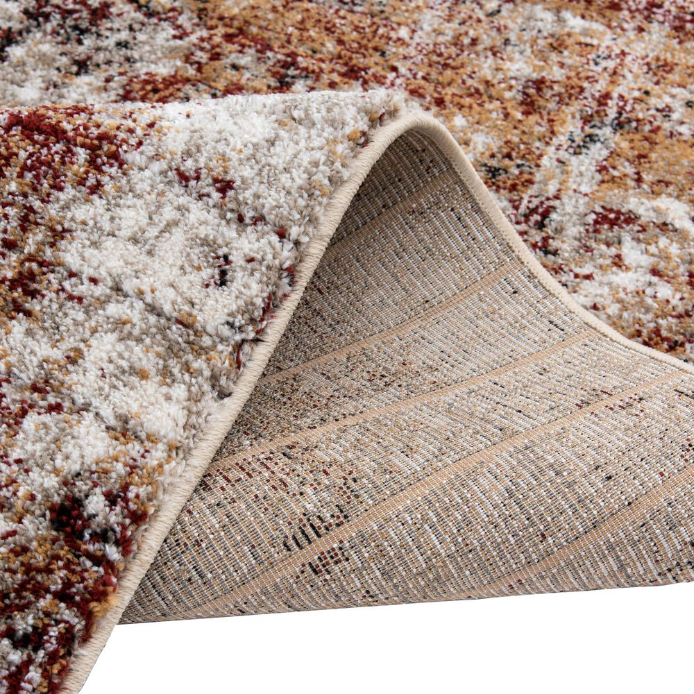 Central Oriental Oklahoma Koda 5&#39; x 7&#39;3&quot; White Sand and Dark Rust Area Rug, , large