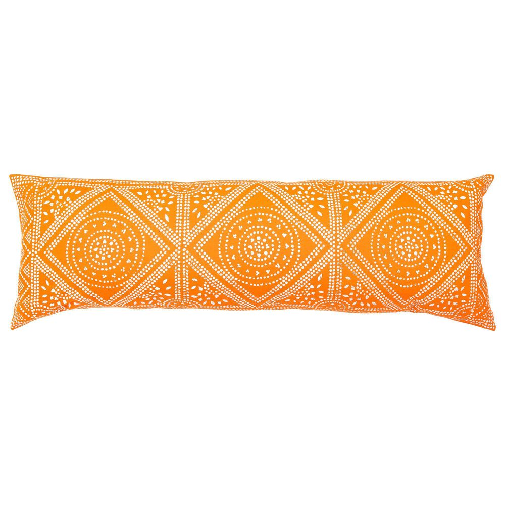 Safavieh Valenti 12" x 36" Pillow in Orange and White, , large