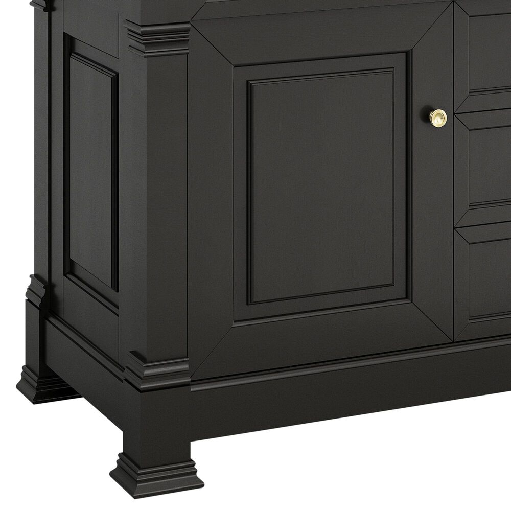 James Martin Vanities Brookfield 60&quot; Single Bathroom Vanity in Black Onyx with 3 cm White Zeus Quartz Top and Rectangular Sink, , large