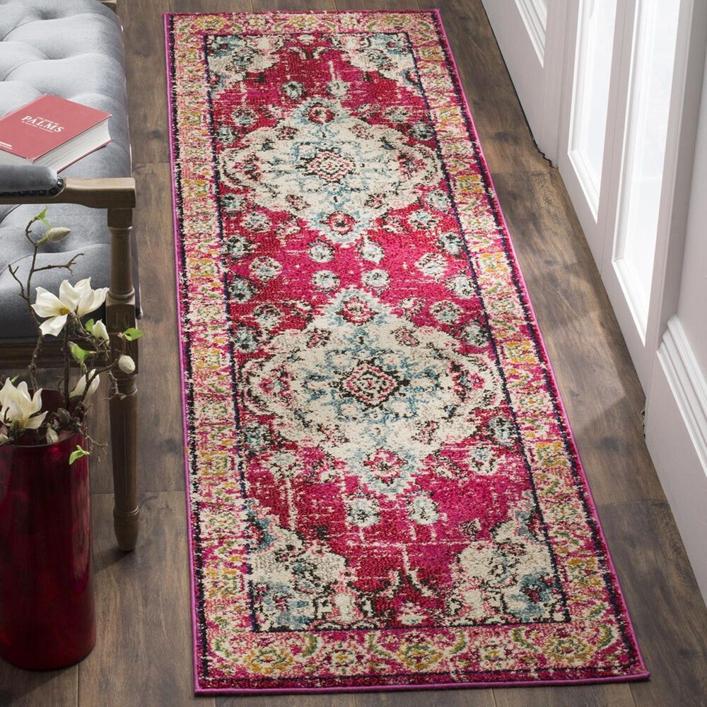 Safavieh Monaco MNC243D-210 2"2" x 10" Pink/Multi Runner, , large