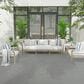 Nourison Courtyard Ivory and Blue 9" x 12" Indoor/Outdoor Area Rug, , large