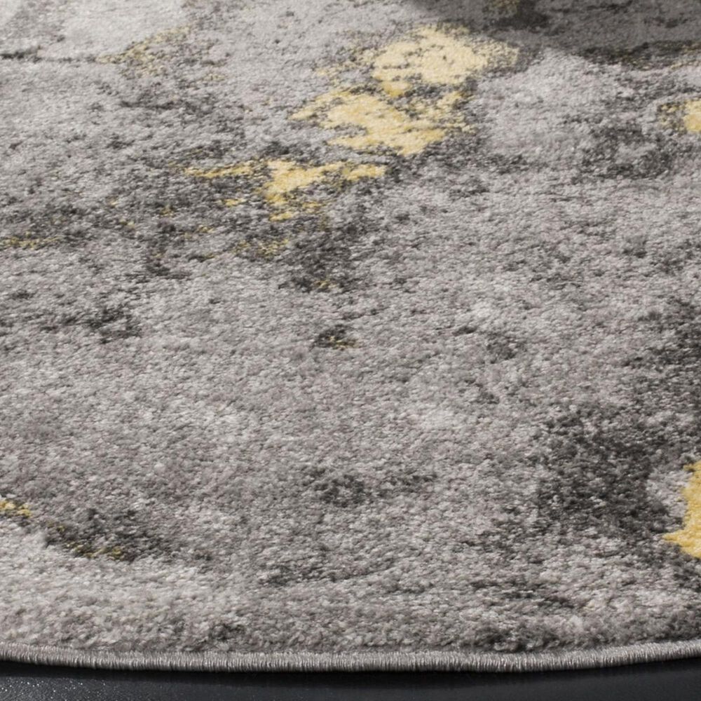 Safavieh Adirondack ADR134H 4&#39; Round Grey and Yellow Area Rug, , large