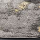 Safavieh Adirondack ADR134H 4" Round Grey and Yellow Area Rug, , large