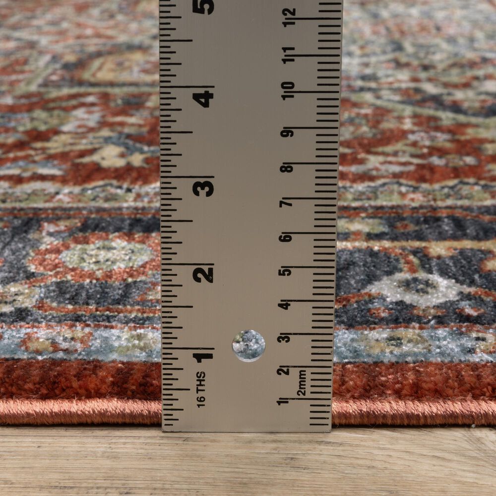 Oriental Weavers Eliana ELI11 Red and Blue 9&#39;10&quot; x 12&#39;10&quot; Area Rug, , large