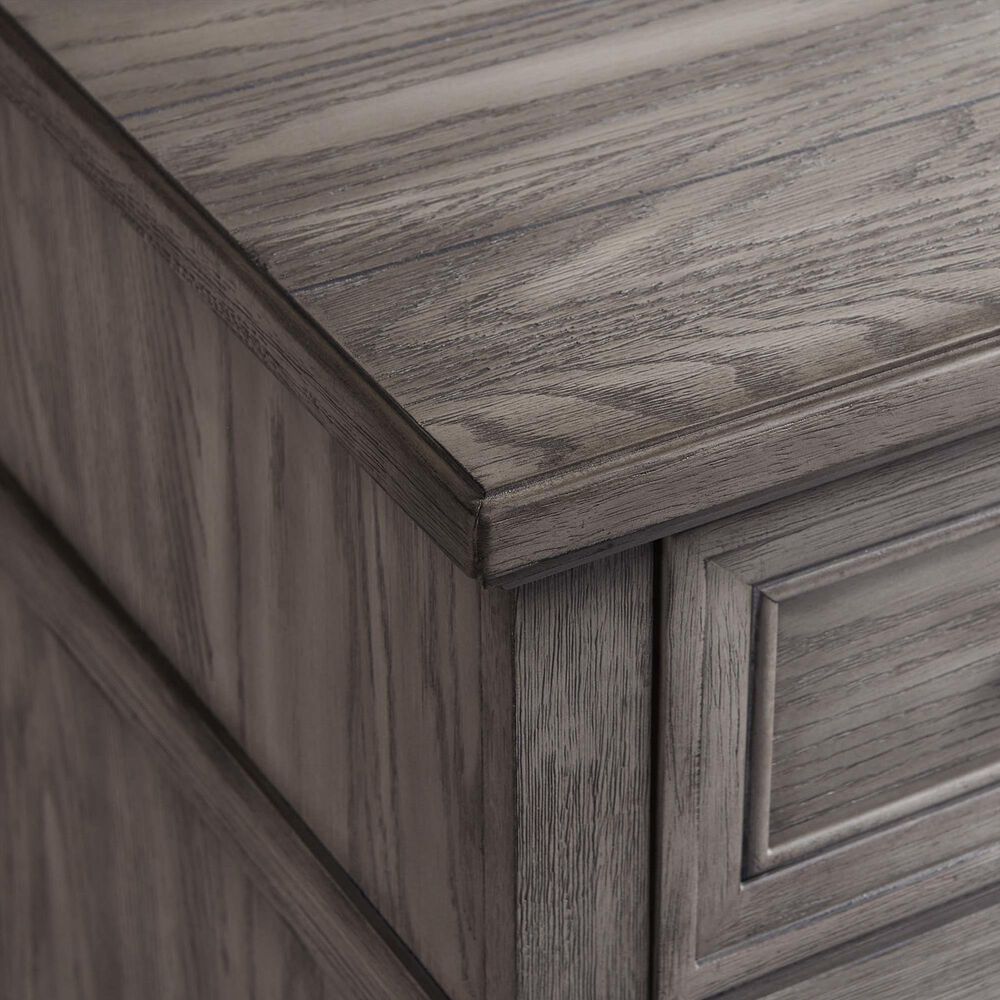 Hawthorne Furniture Forge 9-Drawer Dresser and Mirror in Wire Brushed Steel Gray, , large