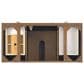 James Martin Vanities Myrrin 48" Vanity in Mid-Century Walnut with 3 cm Arctic Fall Solid Surface Top, , large