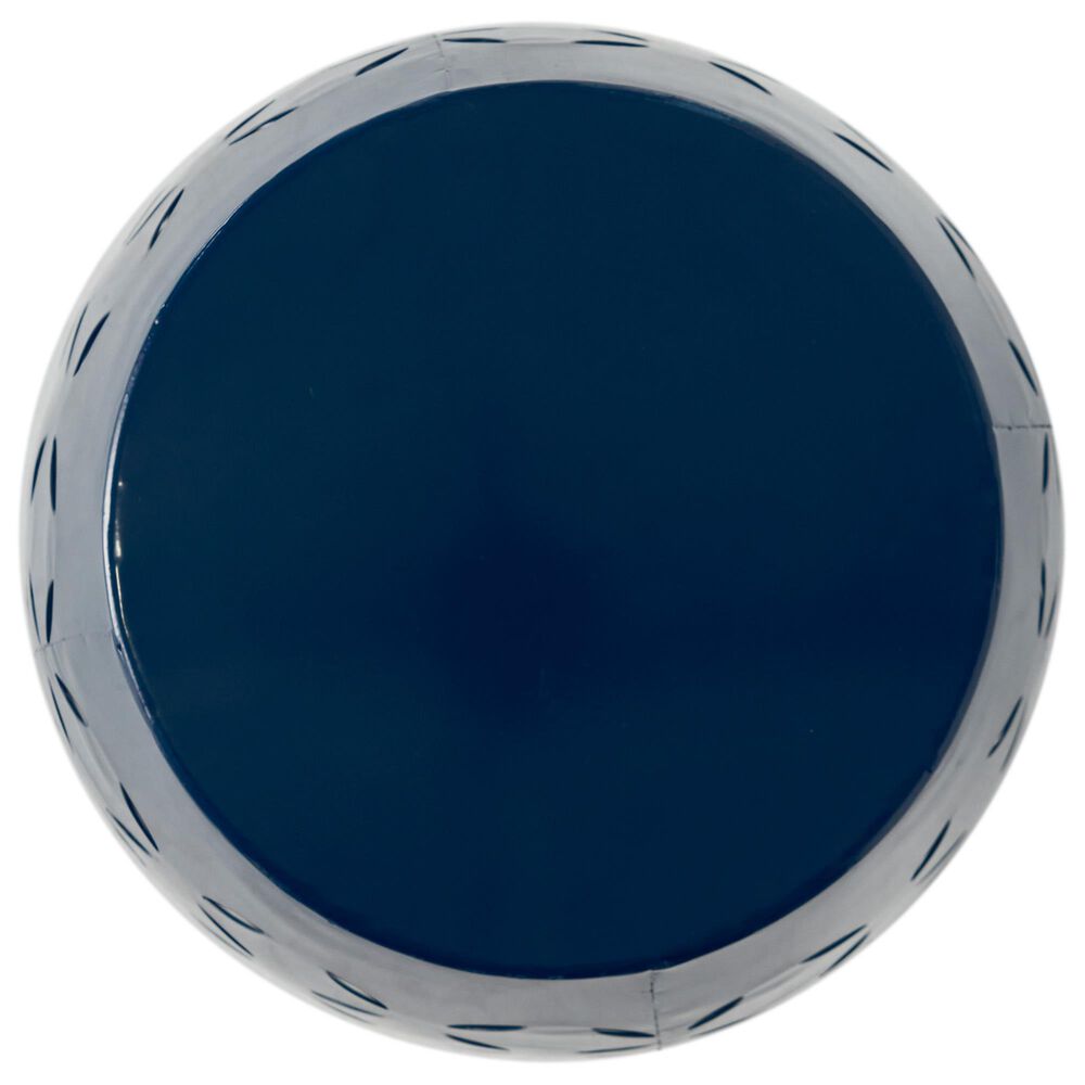 Hearth and Haven Lilac Outdoor Metal Side Table with Cylindrical Design in Dark Blue, , large