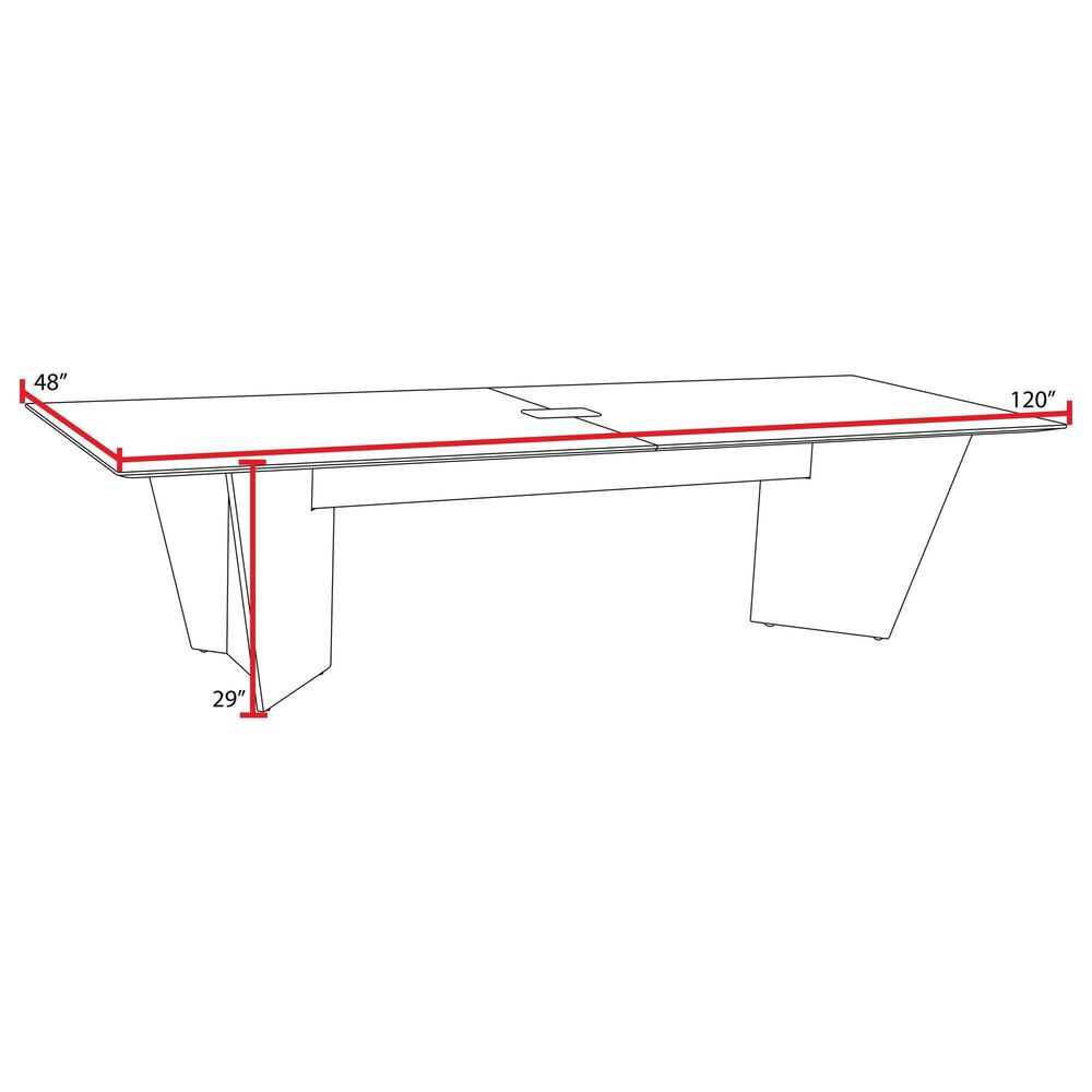 Regency Global Sourcing Array 120" Conference Table in Black and Mahogany, , large