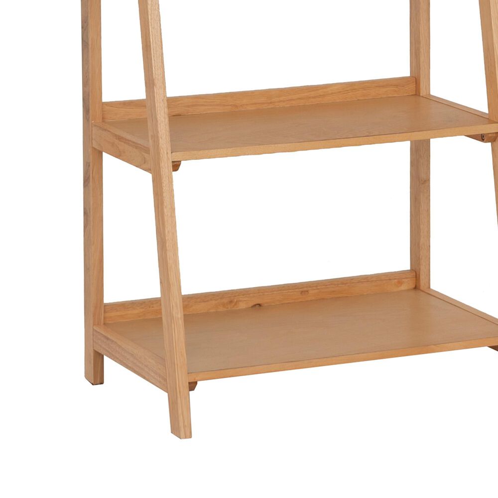 Linon Home Decor Charlotte 5-Shelf Ladder Bookcase in Natural, , large