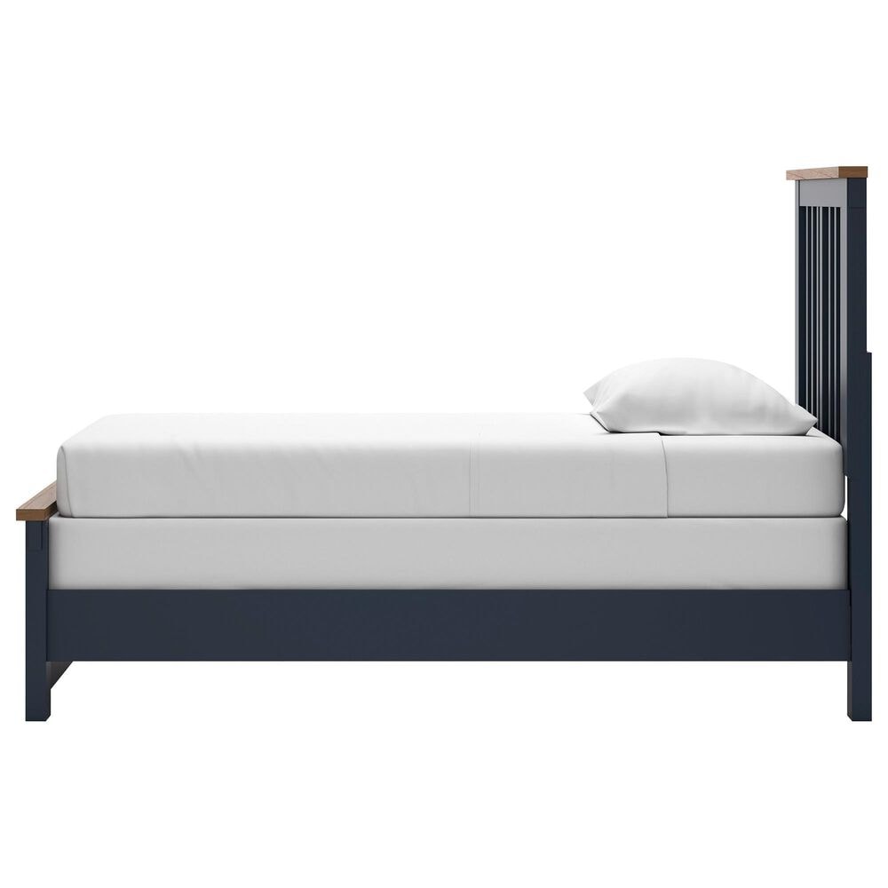 Ashley Landocken Twin Panel Bed in Brown and Blue, , large