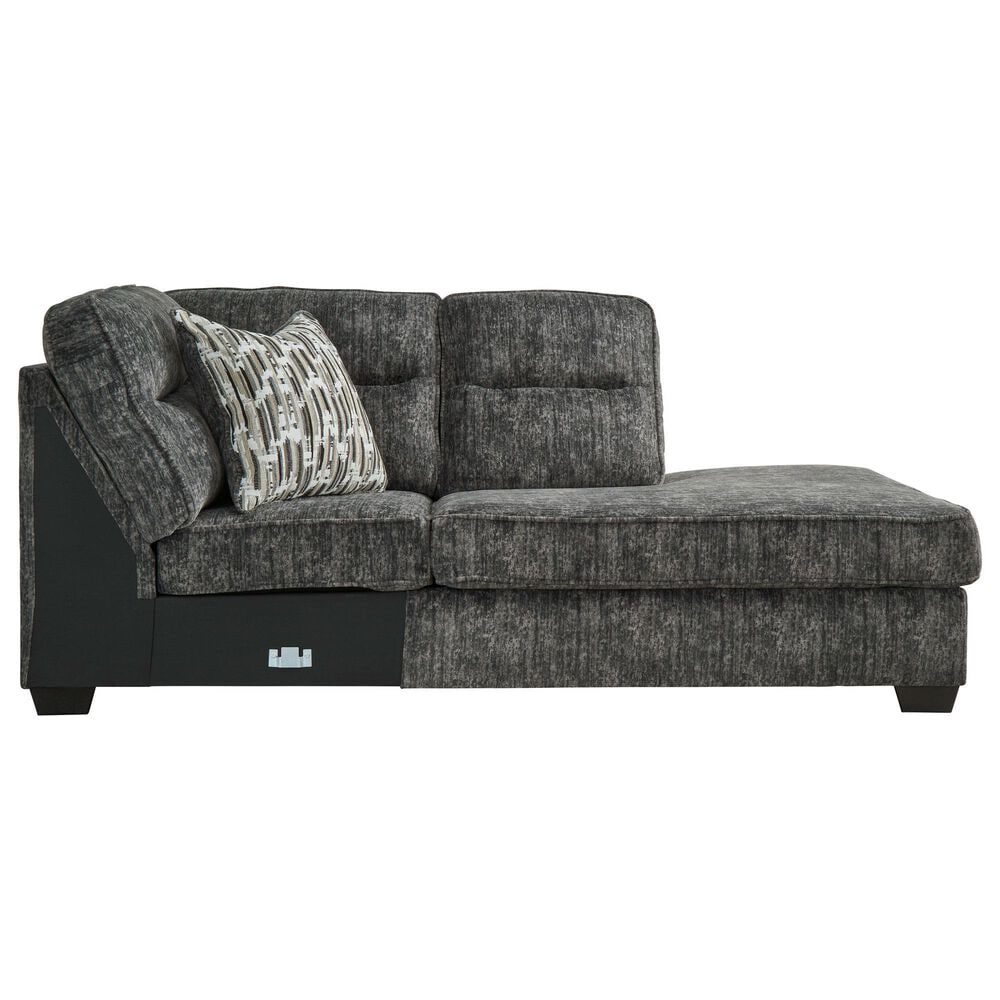 Ashley Lonoke 2-Piece Stationary Sectional Set with Right-Arm Facing Corner Chaise in Gunmetal, , large