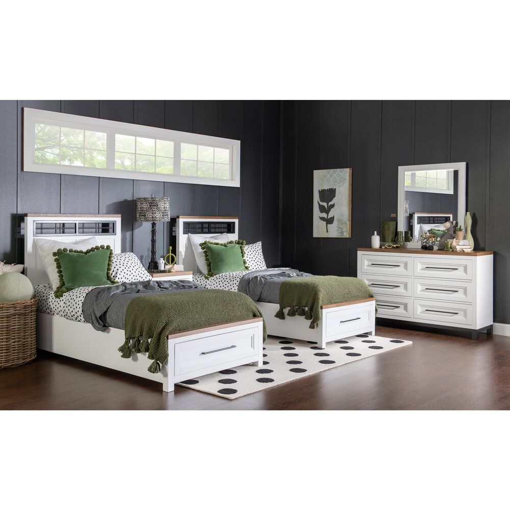 Legacy Classic Dutton Twin Storage Bed in Natural White, Toasted Coconut and Aged Black, , large