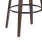 LumiSource Mustang 30" Swivel Bar Stool with Black Faux Leather Upholstery in Glazed Walnut and Black (Set of 2), , large