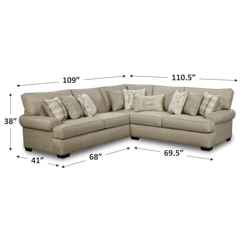 Henderson Bryant 2-Piece Stationary Sectional in Celedon Raffia, , large