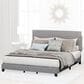 HOMLUX Laval California King Upholstered Platform Bed Frame in Glacier, , large