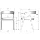 Amisco Fabiola and Carmela 7-Piece Rectangular Dining Set in Sugar Bronze, Armagnac and Travertino, , large