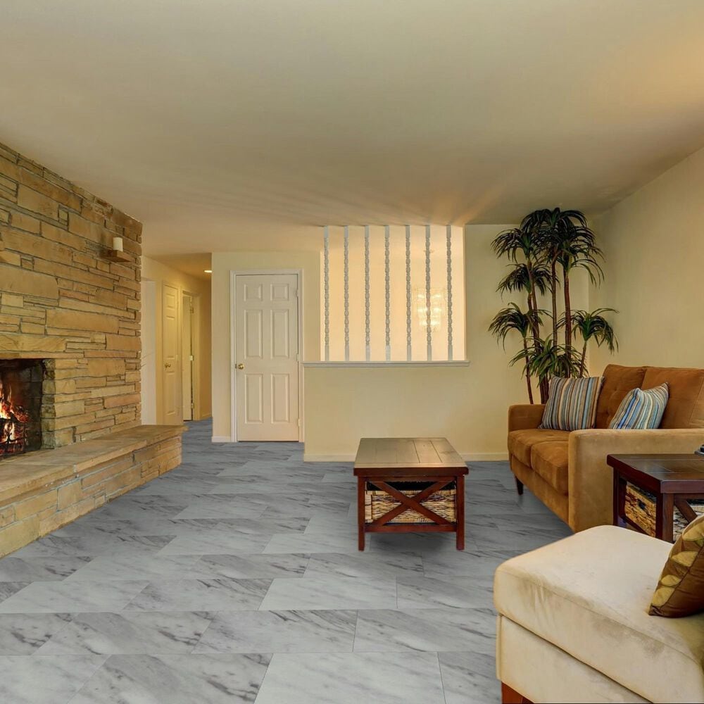 Fuzion SmartDrop Carrera Marble 12&quot; x 24&quot; Luxury Vinyl Tile, , large