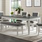 Martin Svensson Home Del Mar Dining Table in White and Grey *Table Only*, , large