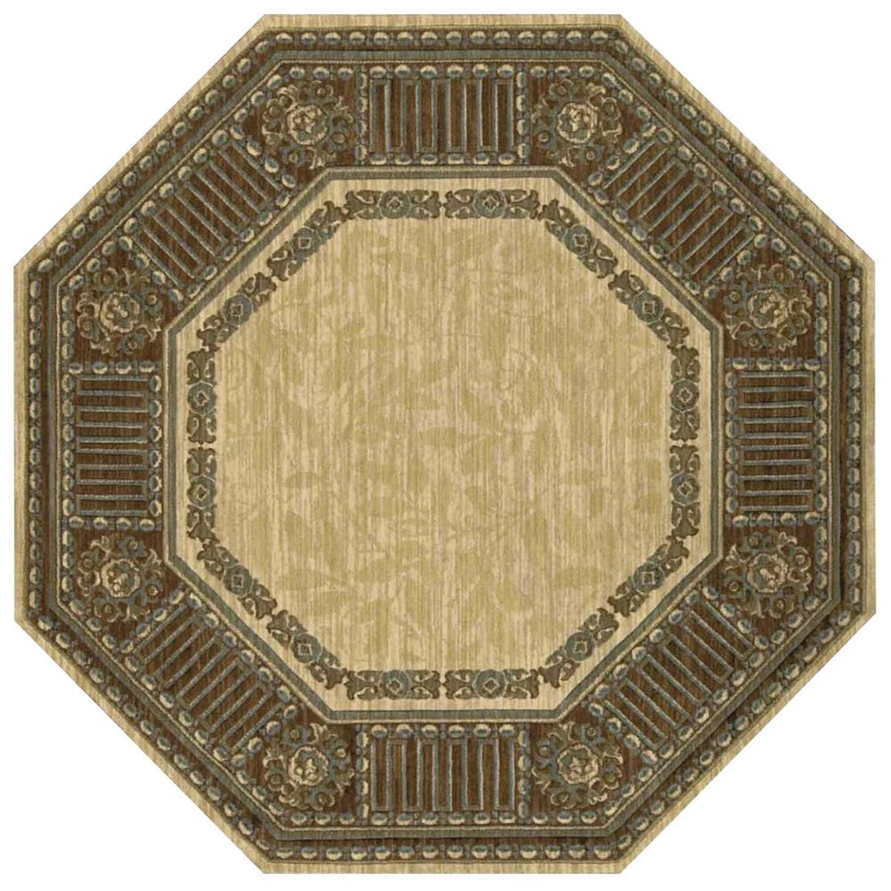 Nourison Vallencierre VA27 5'6'' Octagon Beige Area Rug, , large