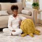 Jaxx Huggy The Octopus Sea Buddy Large Kids Stuffed Animal Bean Bag in Gold, , large