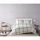 Pem America Truly Soft Windowpane 3-Piece King Duvet Set in Ivory and Black, , large