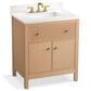 Kohler Malin 30" Single Bathroom Vanity in White Oak with 3 cm White Quartz Top and Rectangular Sink, , large