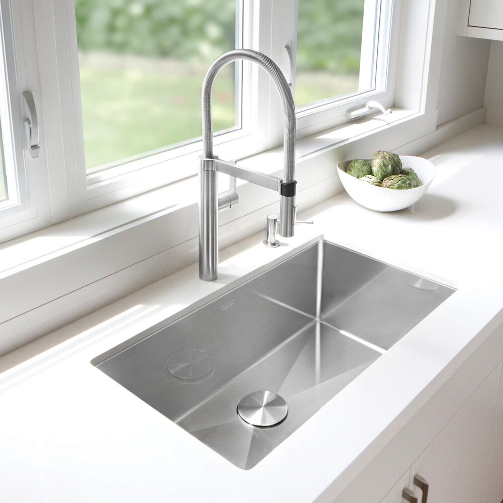 Blanco Precision 32&quot; x 20&quot; Super Single Bowl Kitchen Sink in Satin Polished, , large